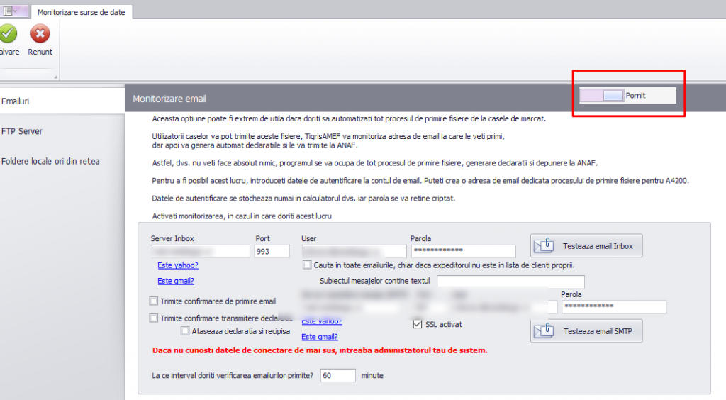 Configurare e-Factura în e-Tigris