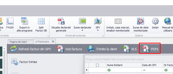 Facturi generate în format PDF